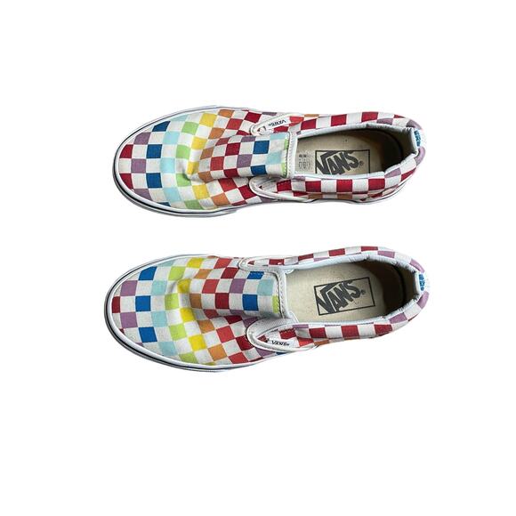 Vans Classic Slip-On Sneakers Rainbow - Women’s Size 6.5. - Picture 3 of 7